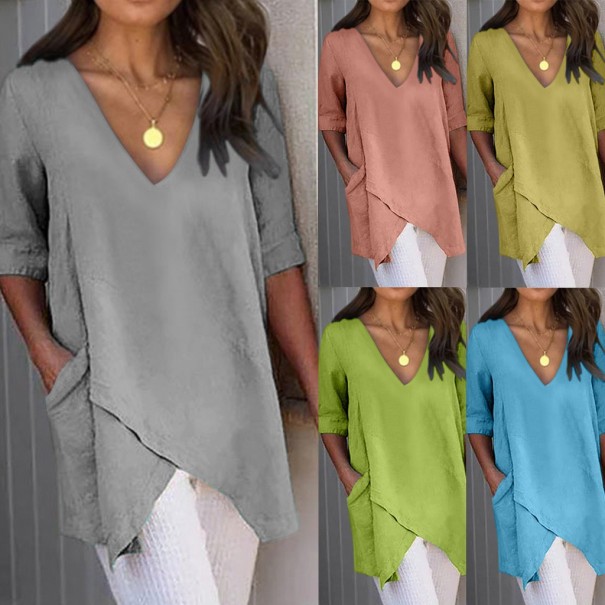 Losse asymmetrische top voor dames