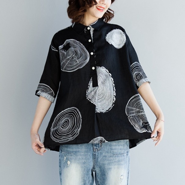 Losse blouse voor dames met print