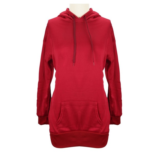 Losse hoodie voor dames rood S