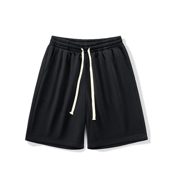 Losse sportshorts voor heren met trekkoord, lichtgewicht en ademend materiaal. Fitness hardloopshorts voor training, oefening en vrije tijd. zwart XS