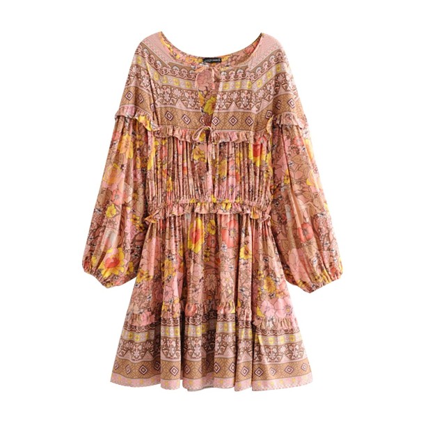 Losse zomer mini-jurk S