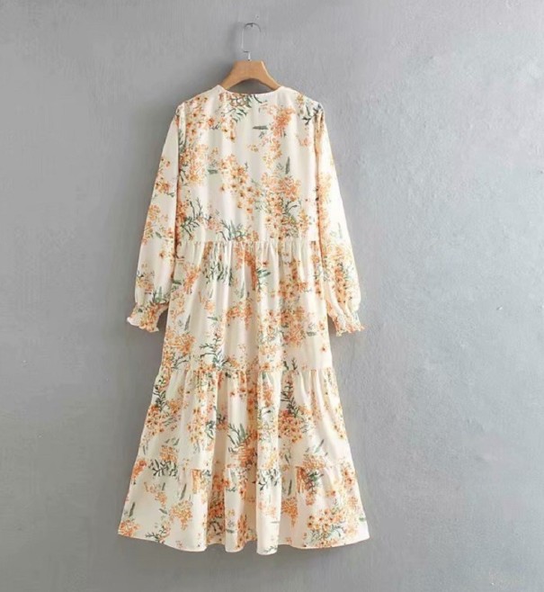 Losse zomerjurk met bloemenprint