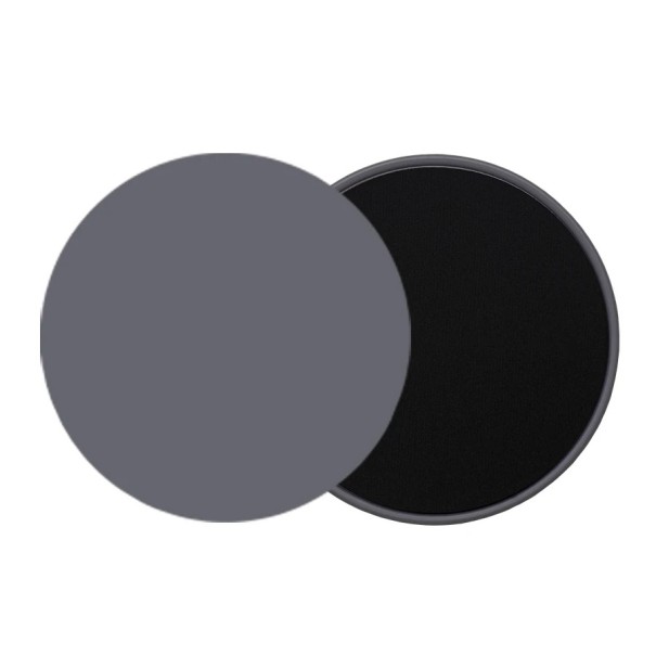 Lot de 2 disques d'exercice glissants Coussinets de musculation pour abdominaux et corps entier Planeurs colorés pour le fitness et le yoga gris
