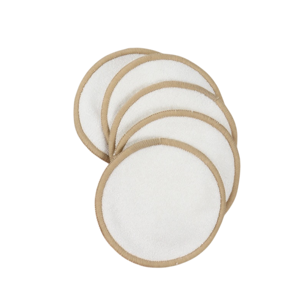 Lot de 5 tampons démaquillants en polyuréthane Éponges nettoyantes réutilisables Lingettes lavables pour le visage Crème et maquillage blanc