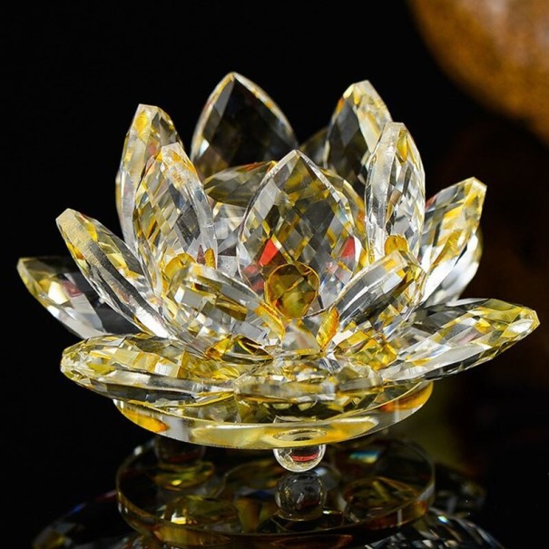 Loto de cristal decorativo amarillo