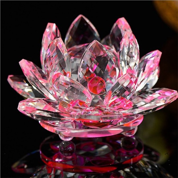 Loto de cristal decorativo rosa