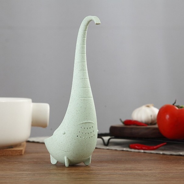 Louche avec tamis en forme d'éléphant vert clair