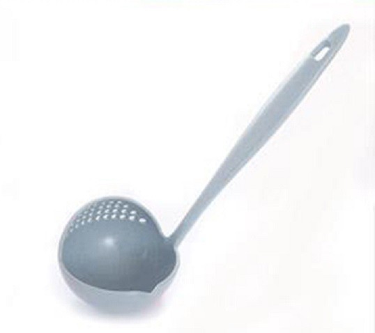 Louche en plastique et passoire 2 en 1 J2699 bleu