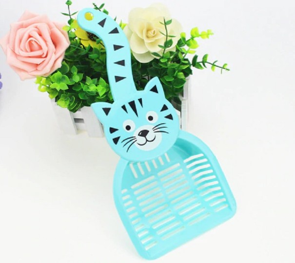 Louche pour litière de chat C794 bleu clair