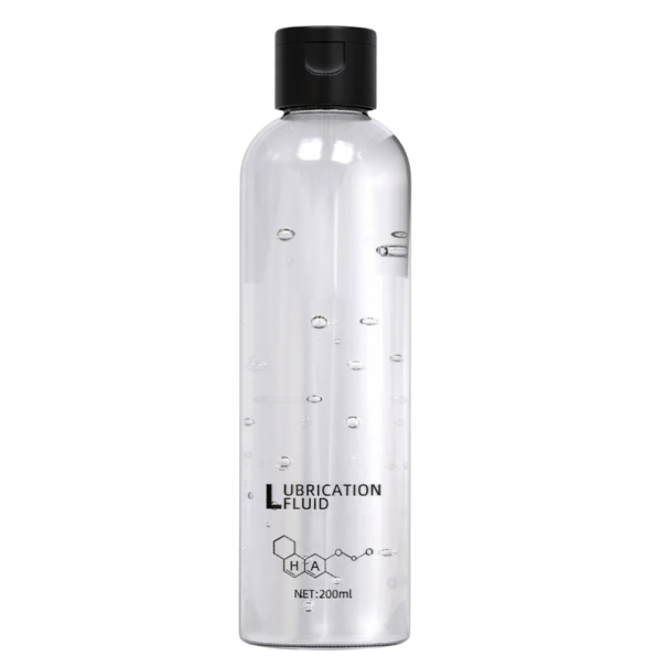 Lubrikační gel pro dospělé 200 ml Rozpustný ve vodě a snadno omyvatelný Velkoobjemová průhledná lahev s klapkovým uzávěrem Pro páry i pomůcky 1