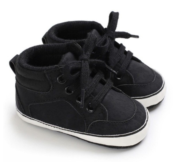 Lucas-Stiefeletten für Jungen schwarz 0-6 Monate