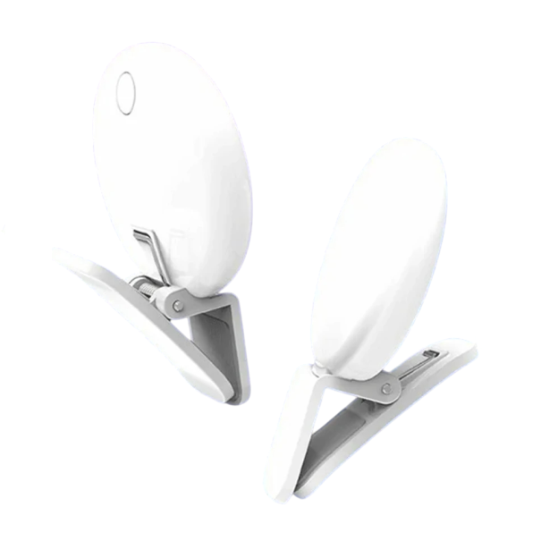 Luce a anello LED con clip e ricarica USB Lampada portatile per mobile Selfie e video in diretta Luce accessoria universale per la fotografia bianco