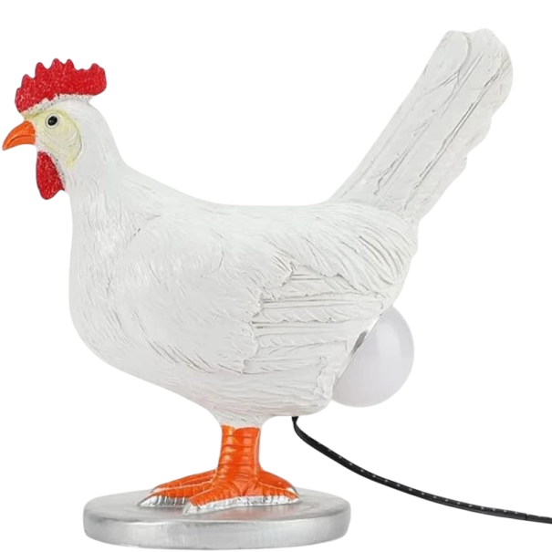 Luce decorativa a forma di gallina 15 x 15 cm Lampada notturna Decorazione pasquale Regalo per bambini 1
