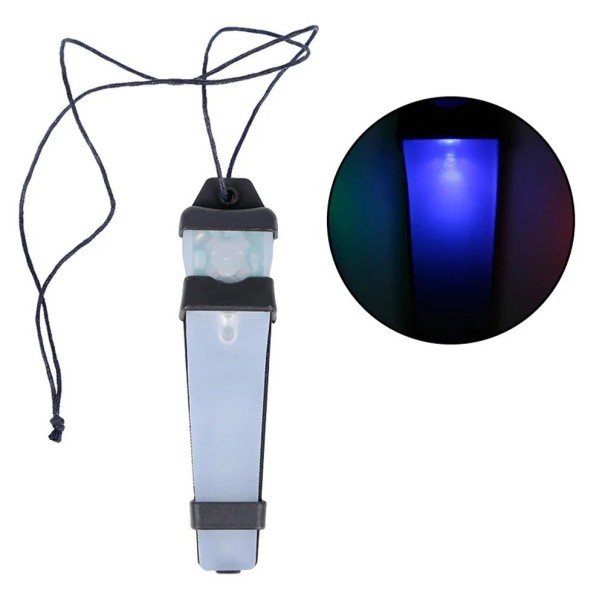 Luce di sicurezza tattica lampeggiante 11 x 2,6 cm Lampada segnaletica in silicone IP6 per casco per sopravvivenza Caccia Escursionismo Ciclismo blu