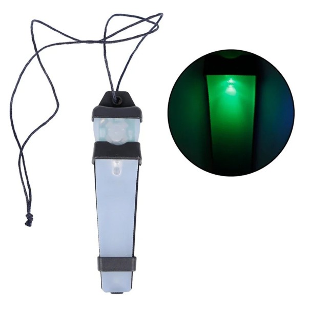 Luce di sicurezza tattica lampeggiante 11 x 2,6 cm Lampada segnaletica in silicone IP6 per casco per sopravvivenza Caccia Escursionismo Ciclismo verde