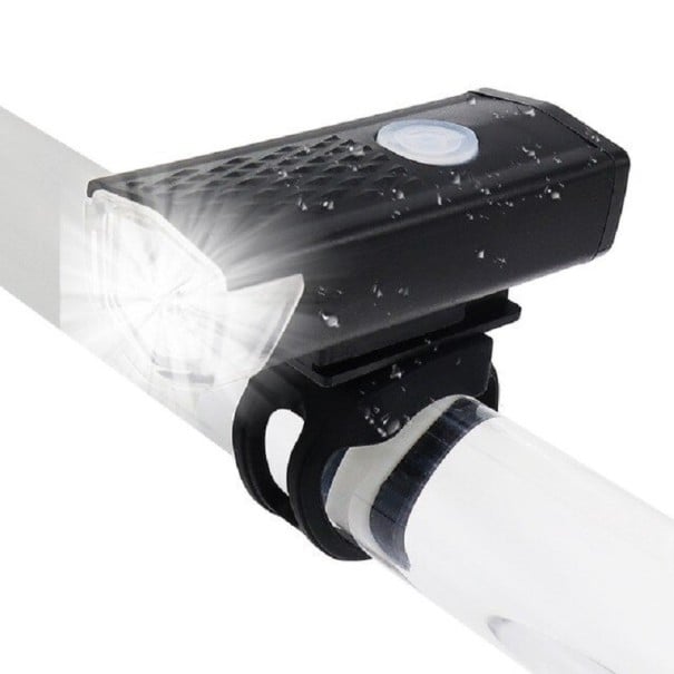 Luce LED anteriore per bicicletta nero