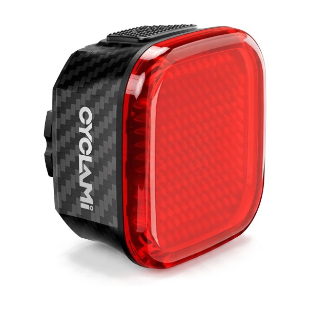 Luce LED posteriore per bicicletta CYCLAMI CY180 14 modelli animati Luce freno Accensione automatica 500 mAh USB-C 39 x 39 x 25 mm IPX6 1