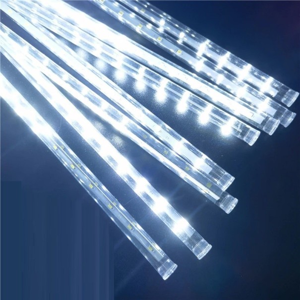 Luces navideñas cayendo carámbanos 30 cm blanco frío
