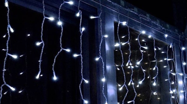 Luces navideñas para exteriores blanco frío