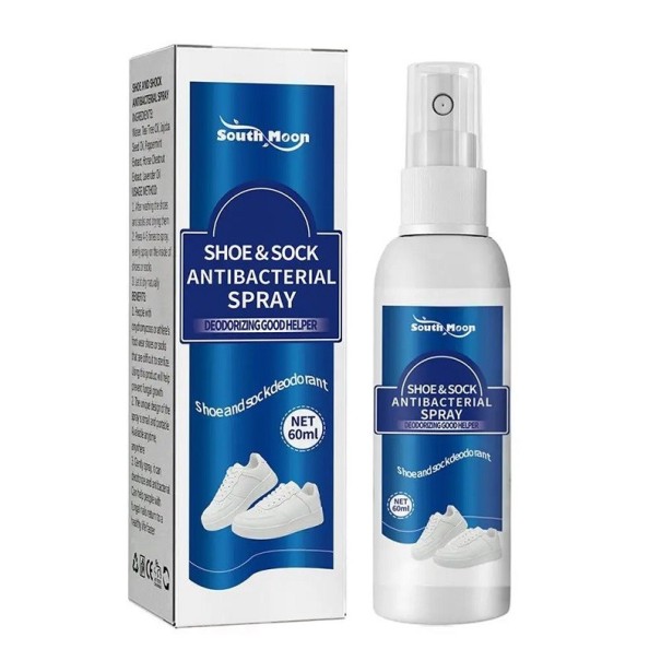 Lugtfjernende skospray Antibakteriel spray mod lugt fra sko og sokker Skodeodoriserende spray 60 ml 1