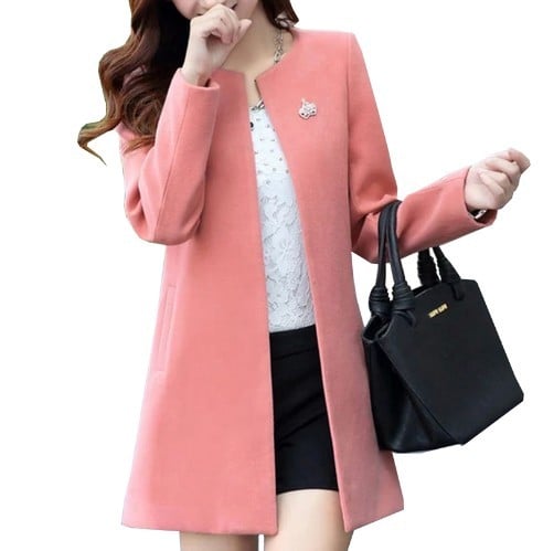 Luksuriøs damecardigan J2560 rosa M