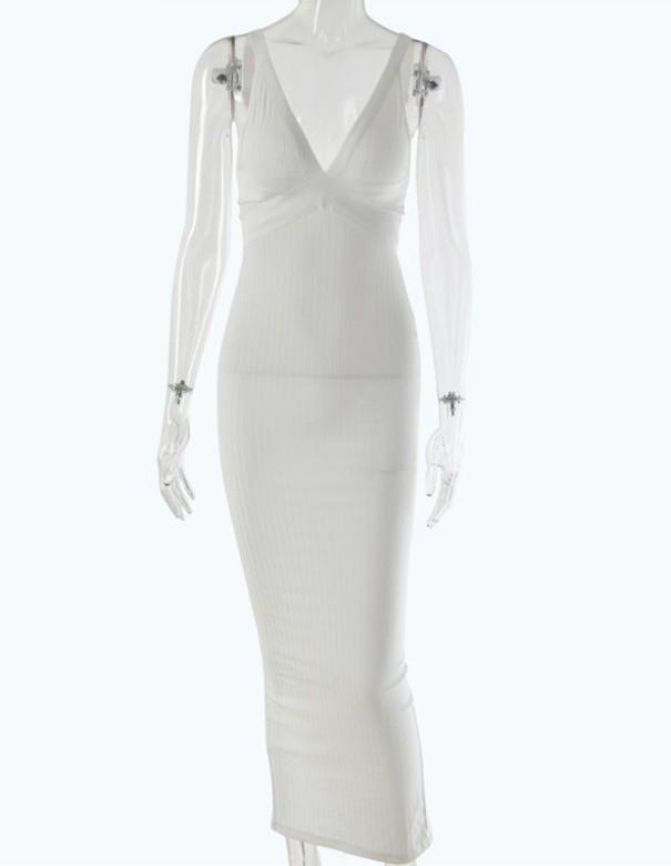 Luksusowa bandażowa sukienka biały S