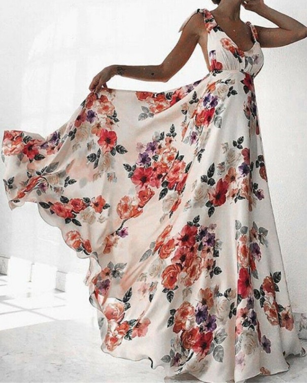 Luksusowa sukienka w kwiaty XS