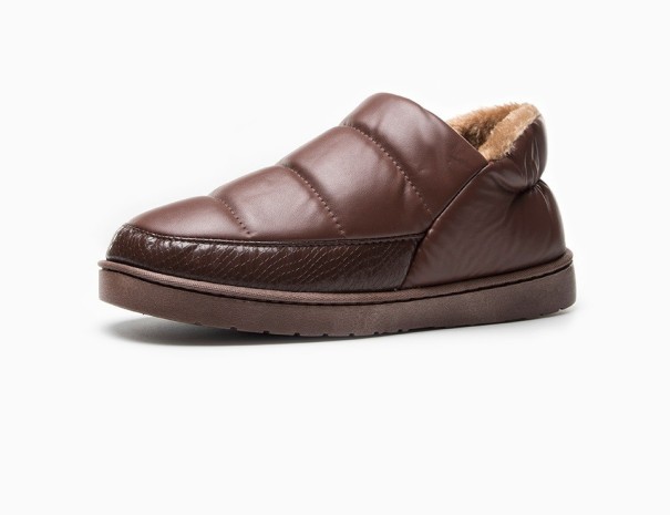 Luksusowe męskie buty zimowe J1993 brązowy 45