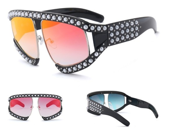 Luksusowe okulary damskie J2914 czarno-czerwony