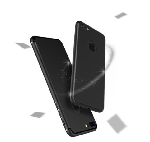 Luksusowy czarny matowy futerał na iPhone 7 Plus