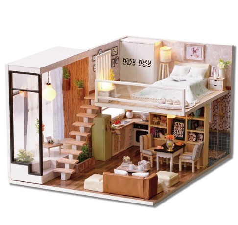 Luksusowy drewniany domek dla lalek 2