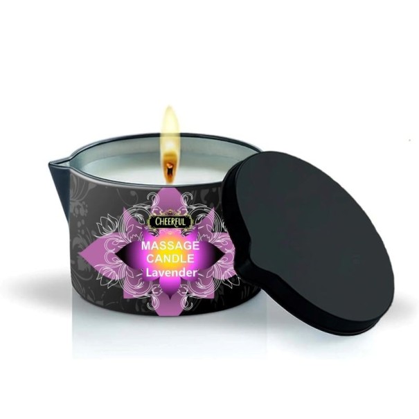 Lumânare aromatică din ulei pentru relaxare și eliberarea tensiunii în mediu domestic Lavender