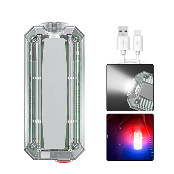 Lumière arrière LED de vélo rechargeable par USB Haute performance Design compact Visibilité jusqu'à 500 m Sans batteries Étanche Sécurité pour les trajets nocturnes 1