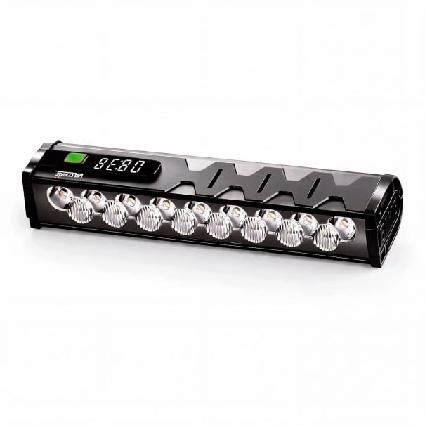 Lumière avant de vélo W617 17 LED 2000–3000 lumens Batterie 10000 mAh Avec écran Aluminium et plastique Noir Charge USB-C Pour vélos de route 1