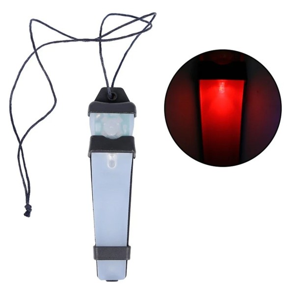 Lumière clignotante de sécurité tactique 11 x 2,6 cm Lampe de signalisation en silicone IP6 pour casque de survie Chasse Randonnée Cyclisme rouge