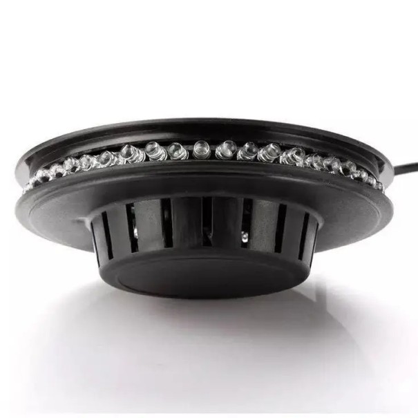 Lumière disco colorée 48 LED 12,5 × 3,5 cm lumière de projection LED 48 W 240 V prise EU effets lumineux blancs et noirs pour fêtes et célébrations à domicile noir