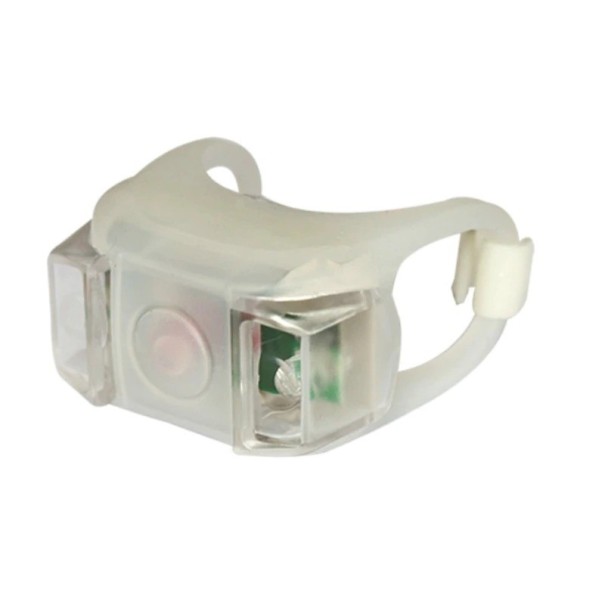 Lumière LED en silicone pour poussette blanc