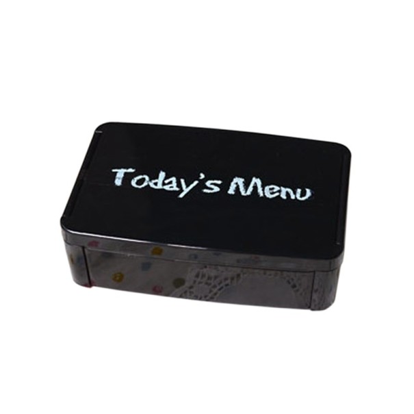 Lunchbox met opschriften zwart S