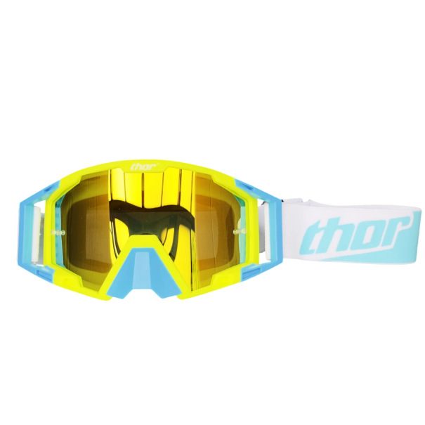 Lunettes de moto avec verres jaunes 21 x 11 cm Protection des yeux contre le vent UV poussière Conduite nocturne Pour motocyclistes et skieurs bleu