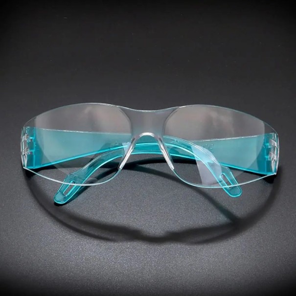 Lunettes de protection pour enfants Transparentes Protection UV Anti-buée Résistantes aux chocs Lunettes de sécurité pour l'école l'atelier le laboratoire bleu
