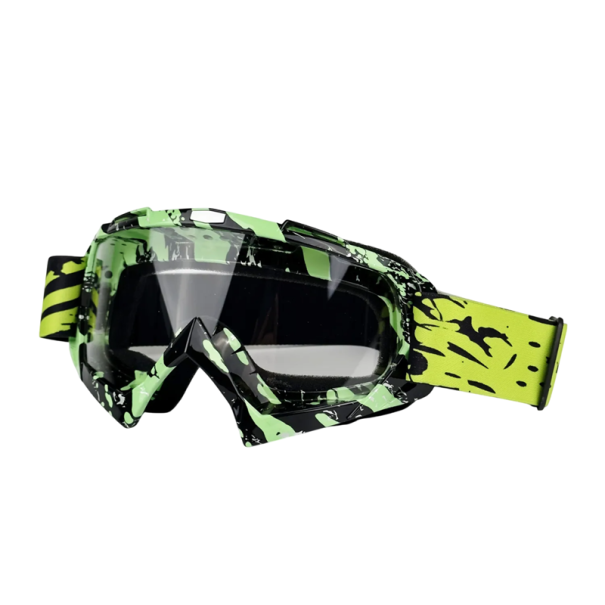Lunettes de protection pour moto avec verre clair 18 x 11 cm Lunettes de moto contre le vent Lunettes résistantes à la poussière pour la conduite et le sport en plein air 9
