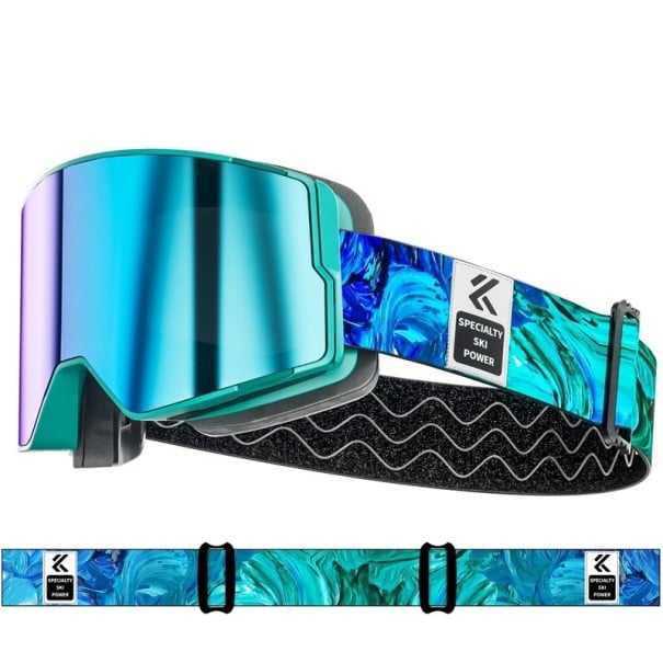 Lunettes de ski unisexes 13 x 9,2 cm UV400 Lunettes de protection d'hiver pour le ski, le snowboard et d'autres sports d'hiver avec un port 1