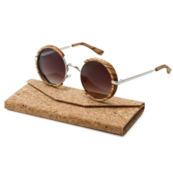 Lunettes de soleil en bois pour homme E2159 1