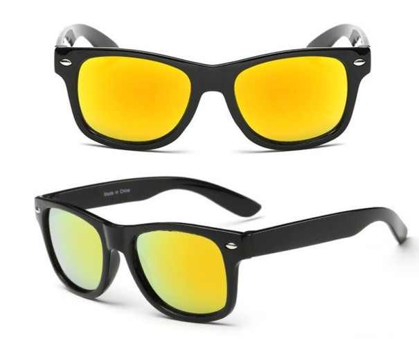 Lunettes de soleil pour garçons avec étui noir J2534 orange
