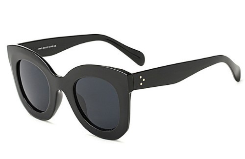 Lunettes de soleil rétro avec grandes montures J2967 noir
