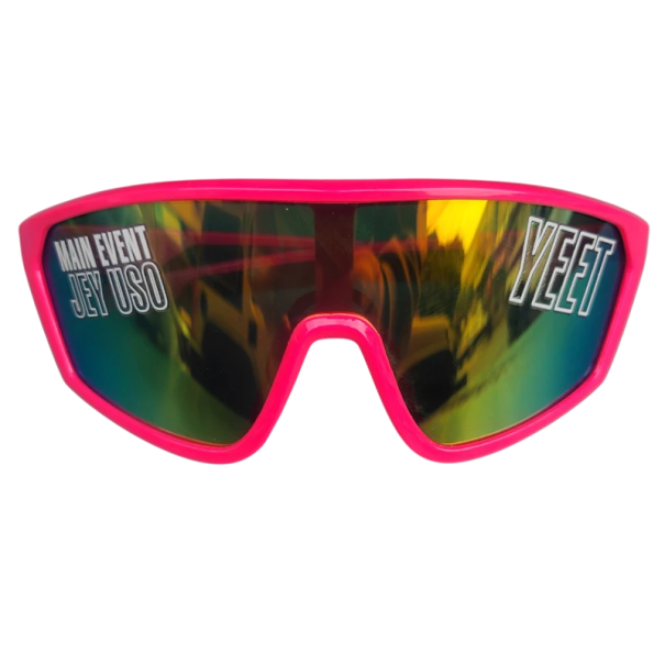 Lunettes de soleil sportives en plastique pour enfants 13 x 5 x 13 cm Design stylé avec inscription Protection UV pour activités en plein air Cadre léger et résistant rose