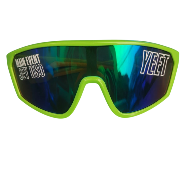 Lunettes de soleil sportives en plastique pour enfants 13 x 5 x 13 cm Design stylé avec inscription Protection UV pour activités en plein air Cadre léger et résistant vert