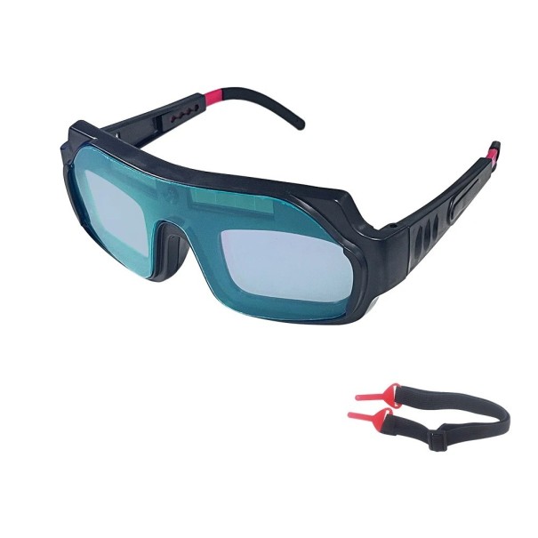 Lunettes de soudeur à teintage automatique Lunettes de teintage antireflet Lunettes de protection pour le soudage Lunettes auto-teintées avec panneaux solaires bleu