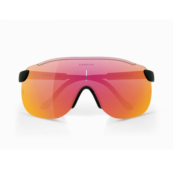 Lunettes de sport pour cyclisme avec monture noire et verres colorés Lunettes de soleil pour hommes pour vélo et VTT rose