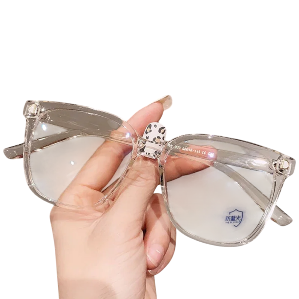 Lunettes en plastique avec correction -2,50 pour la distance Filtre de lumière bleue Protection des yeux Confort de port Lunettes pour yeux fatigués Lecture sur écran transparente